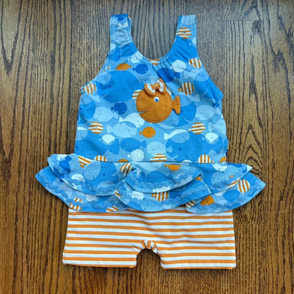 NEW Le Top Goldfish Swimsuit 9 Months